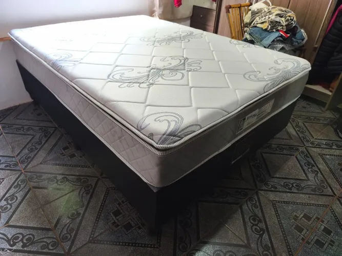 Cama box casal colchão D33 com pilow top - entrega gratuita
