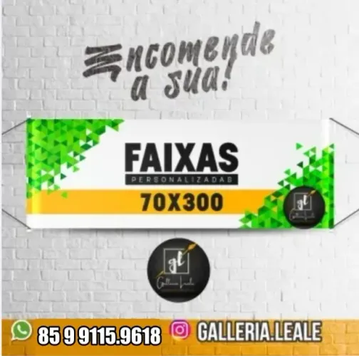 Faixa em Lona 440g 0,70 x 3,00 m