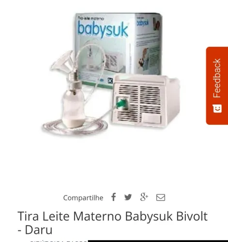 Babysuk daru tira leite materno ordenha bivolt extrator recipiente incluso compressor