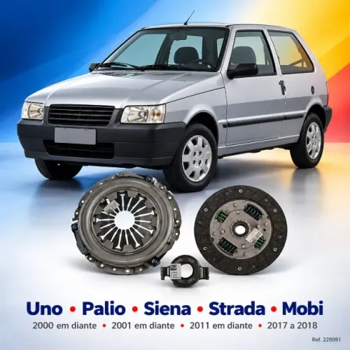 Kit Embreagem Uno Palio Siena Strada Mobi 1.0 Fire Valeo 228091 - Nova