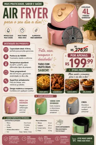 AIR FRYER HOME LAND 4L