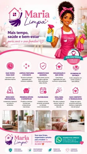 Trabalhamos com diárias de faxina