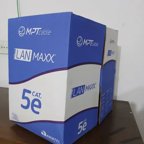 Cabo lan máxima cat 5e 100% cobre