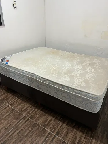 Cama Box + Colchão Magnético Terapêutico Casal (1,38 \times 1,88)