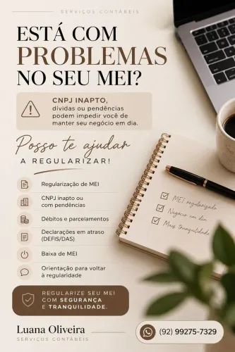 Serviços contábeis - Regularização de MEI