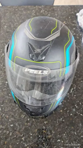 Capacete peels 60 Robocop + capacete Vaz 58 + capa de chuva completa GG