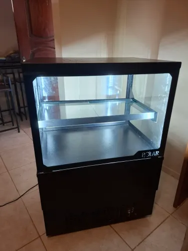 Balcao vitrine natural cx 80cm frontal polar super novo