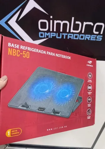 Base Para Notebook Refrigerada Regulável Suporte C3Tech 15.6" NBC50BK Loja Coimbra Entrega