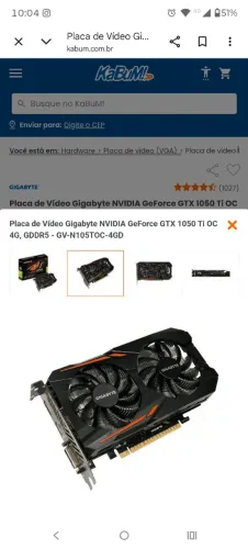 GTX 1050 T.i. 4gb