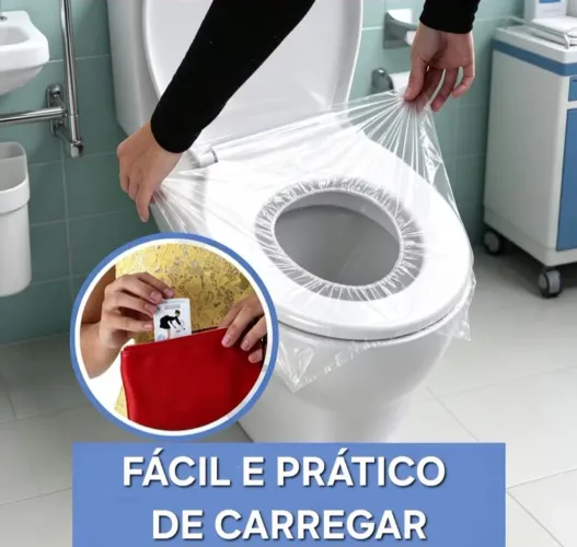 Kit 5 Protetores Descartáveis para Assento Sanitário - Viagem