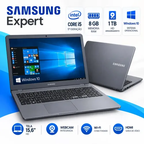 Notebook Samsung Expert Core i5 | 8GB RAM | HD 1TB | Windows 10