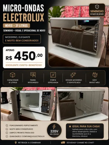 Microondas Electrolux Seminovo 31L 220v