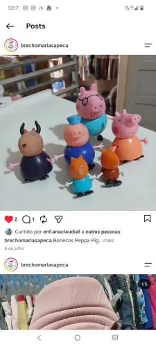 Bonecos família Pepa Pig