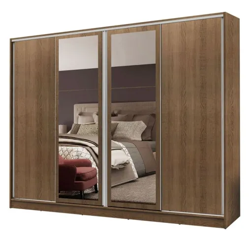 Guarda-roupa casal com 4 portas de correr com 1 ano de uso!