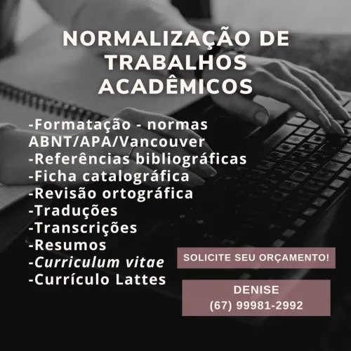Revisão / Formatação / Normatização de Trabalhos acadêmicos -ABNT  e outros