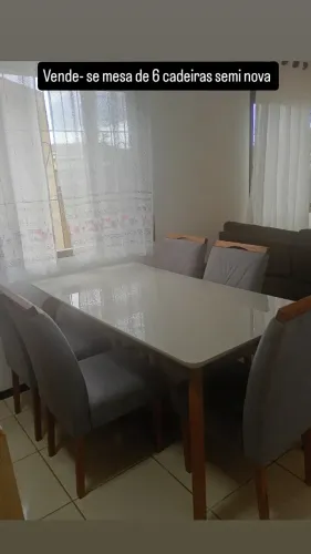 Mesa de jantar 6 cadeiras retangular 