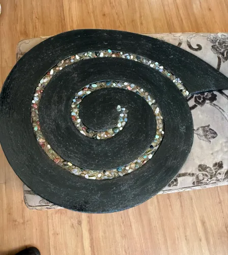 Quadro espiral com cristais