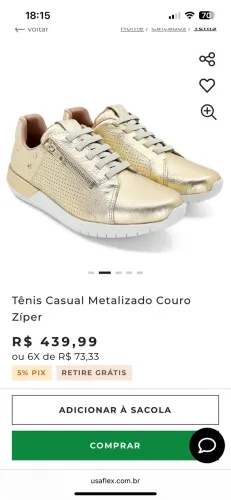 Tenis de Couro Usaflex