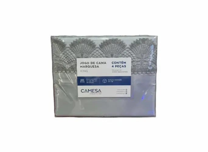 Jogo De Lençol Marquesa King 4 Peças