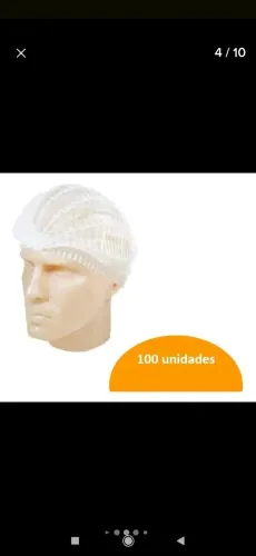 Touca descartavel TNT branca 100u
