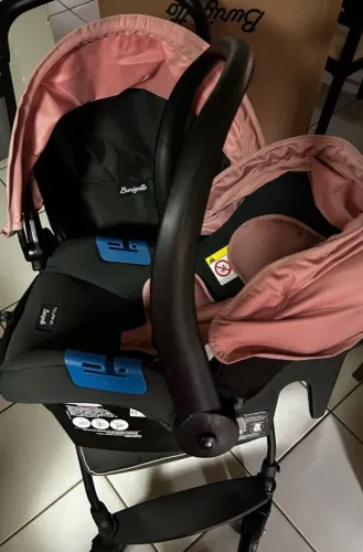 Burigotto Carrinho de Bebê com Bebê Conforto Ecco, Rosa