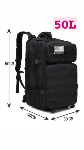 Mochila Tática Camping Militar 50 Litros Resistente A Água (nova)