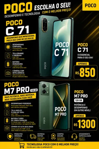 Poco c71 e poco m7 pro