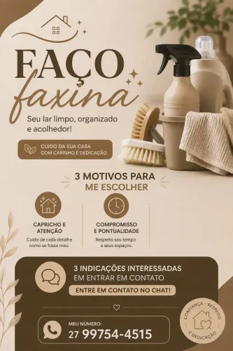 Faxina e organização 