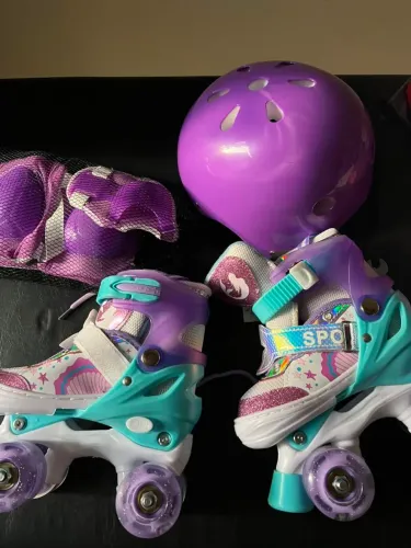 Patins infantil sereia roxo claro