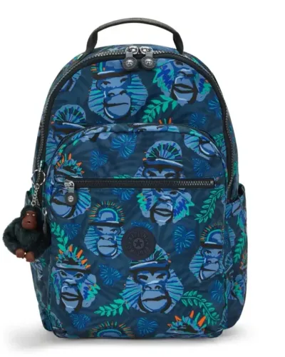Mochila kipiling monkey azul 