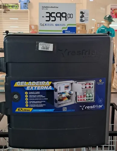 GELADEIRA EXTERNA 67 LTS PARA CAMINHÃO/CARRETA 
