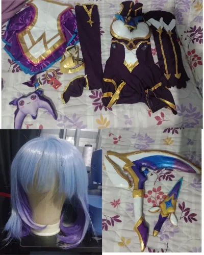 Cosplay Akali Star Guardian Completo + Peruca + Armas | LOL