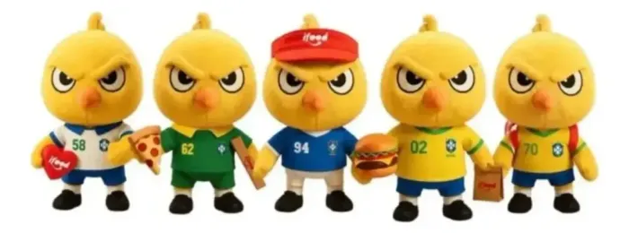 Todos os canarinhos da Copa 2026 ifood - 5 unidades