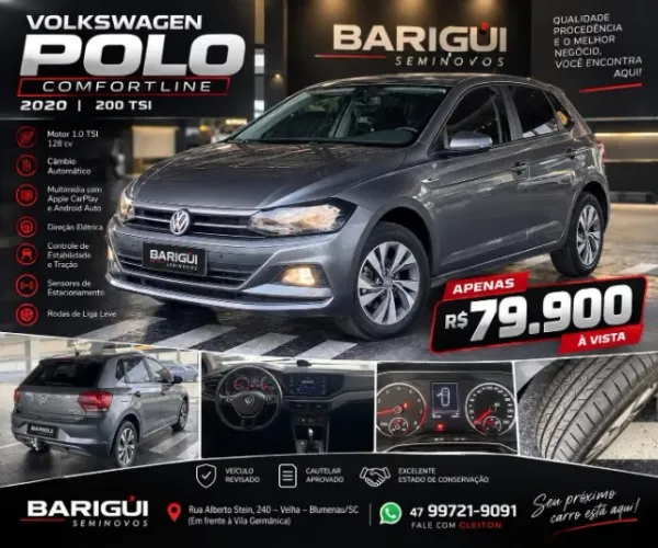 Volkswagen Polo Comfort. 200 TSI 1.0 Flex 12V Aut. 2020