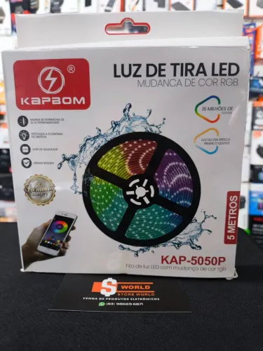 Fita de Sled 5 metros 5050 Colorida controle pelo app - Loja Store World