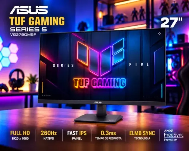 Monitor Gamer ASUS TUF 27" Full HD 260Hz Fast IPS 0,3ms