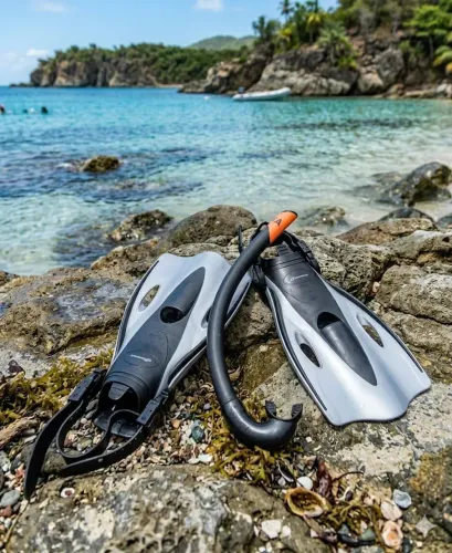 Pé de Pato + Snorkel tamanho M Ótimo Estado de Conservação Reajustável Muito Bonitos.