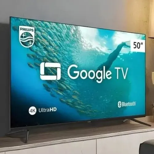 Smart Tv Philips 50" 4K LED UHD HDR10+ Comando de Voz 50PUG7019 Bivolt