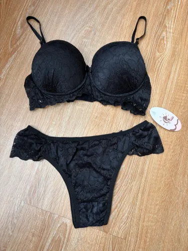 Conjunto de lingerie com renda, tamanho G