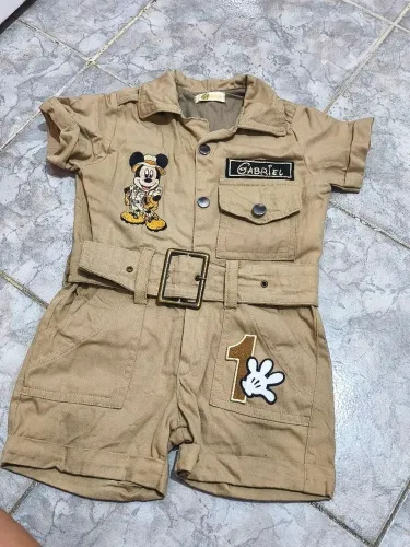 Roupa Mickey Safari Personalizada