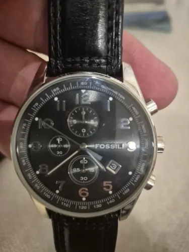 Relógio Fossil masculino Social pulseira de couro