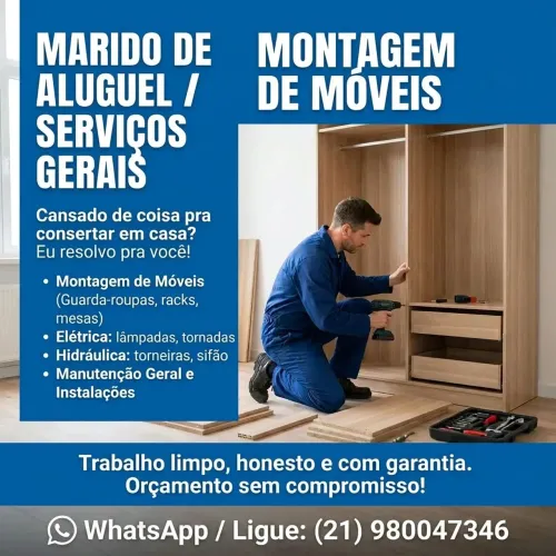 Serviço de montador de móveis e outros. Niterói