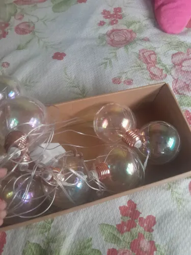 Cordão de Luz / Pisca-Pisca Decorativo Lâmpadas Bulbo LED Colorido