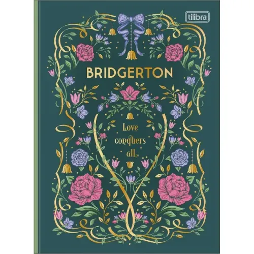 Caderno Brochura Capa Dura Colegial Bridgerton 80 Folhas Verde