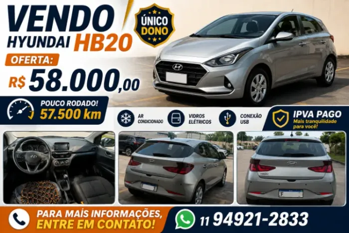 Hyundai HB20 Vision 1.0 Flex 12V MEC 2021
