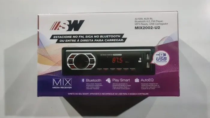 Rádio Automotivo Bluetooth SW - NOVO NA CAIXA