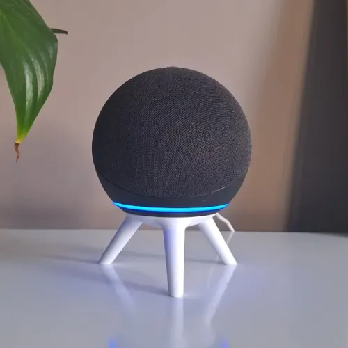 Suporte Minimalista Alexa Echo 4 Gen [Branco]