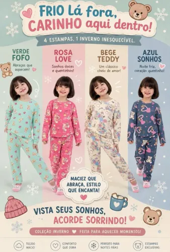 Pijama infantil novo