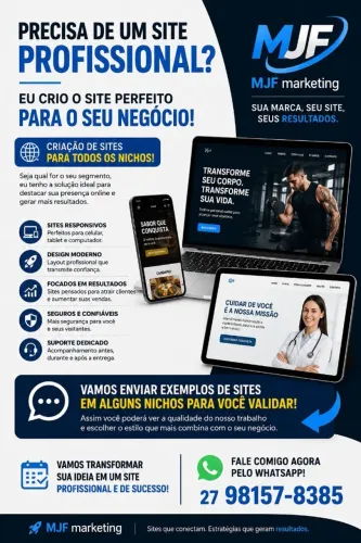 Criação de sites, gestão de rede social, Google Meu Negócio e Marketing Digital