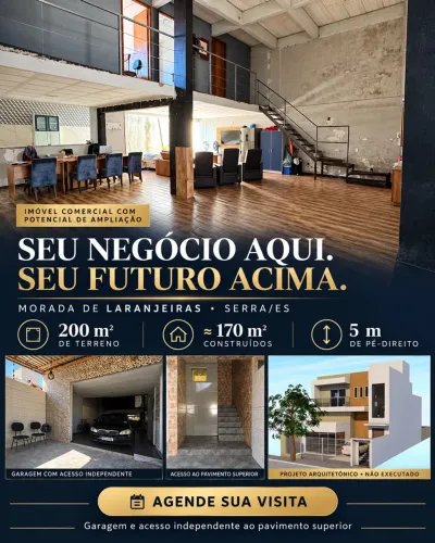 Imóvel comercial com potencial para morar e expandir em Morada de Laranjeiras!